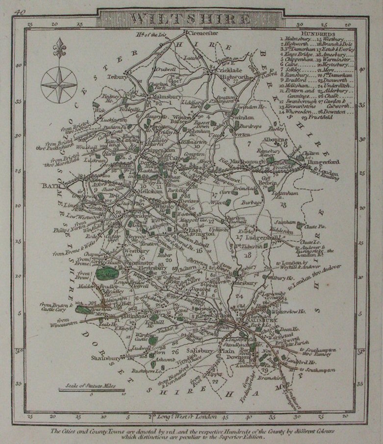Map of Wiltshire - Cooke